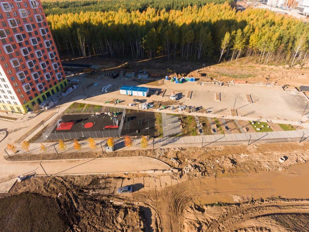 Саларьево Парк ход строительства корпус 1 дата съемки 14.10.2018