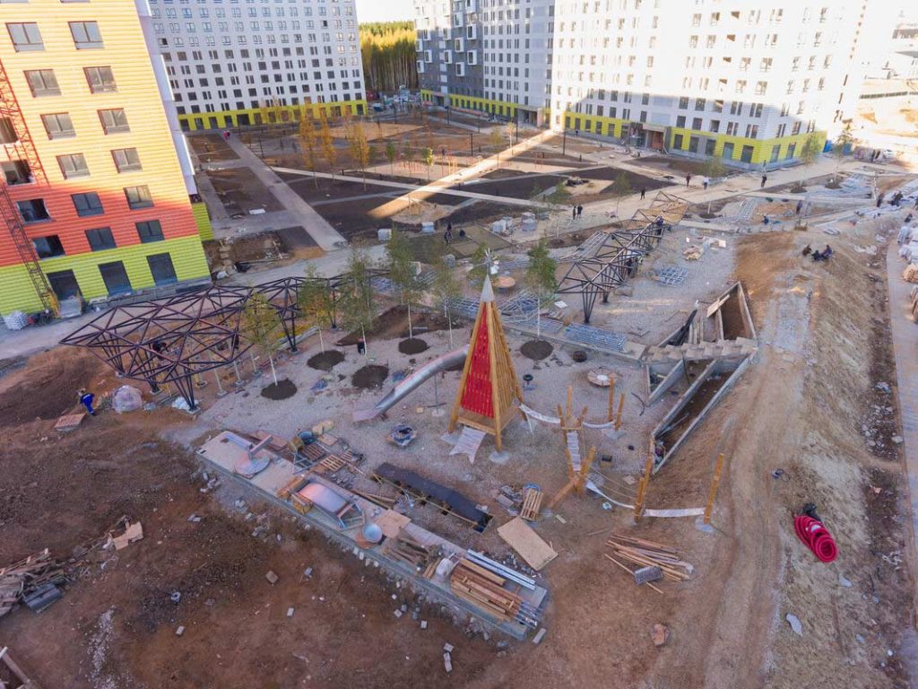 Саларьево Парк ход строительства корпус 5 дата съемки 14.10.2018
