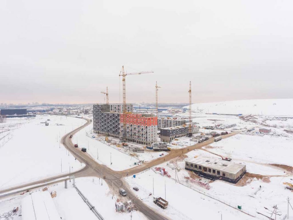 Саларьево Парк ход строительства корпус 18 строение 1 дата съемки 14.01.2019