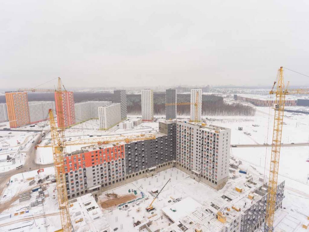 Саларьево Парк ход строительства корпус 18 строение 1 дата съемки 14.01.2019
